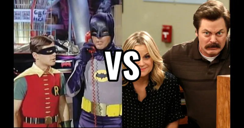 Batman & Robin (1960s series) vs. Leslie Knope & Ron Swanson (Parks and Recreation)