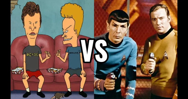 Beavis & Butt-Head (Beavis and Butt-Head) vs. Kirk & Spock (Star Trek)