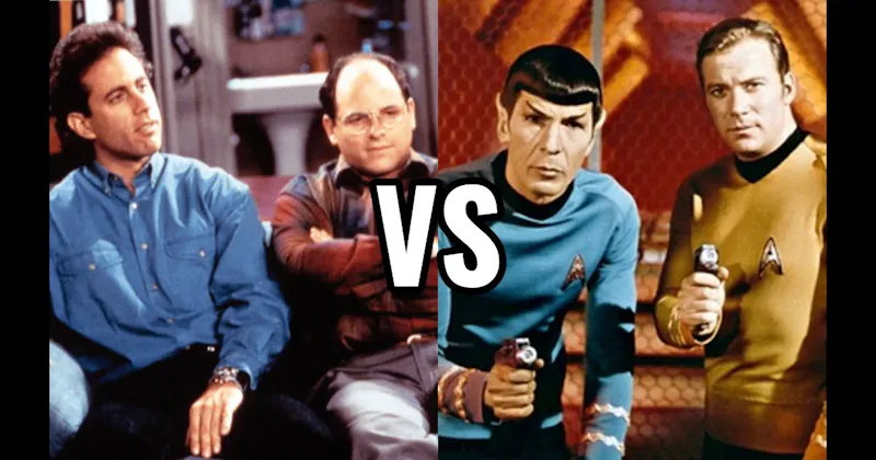 Jerry Seinfeld & George Costanza (Seinfeld) vs. Kirk & Spock (Star Trek)