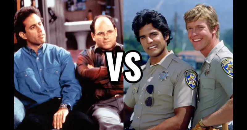 Jerry Seinfeld & George Costanza (Seinfeld) vs. Ponch & Jon (CHiPs)