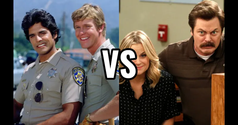 Leslie Knope & Ron Swanson (Parks and Recreation) vs. Ponch & Jon (CHiPs)