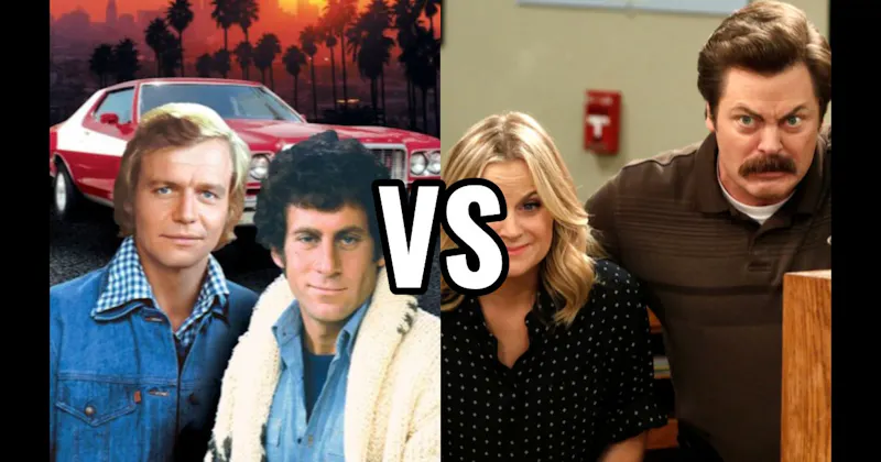 Leslie Knope & Ron Swanson (Parks and Recreation) vs. Starsky & Hutch (Starsky & Hutch)