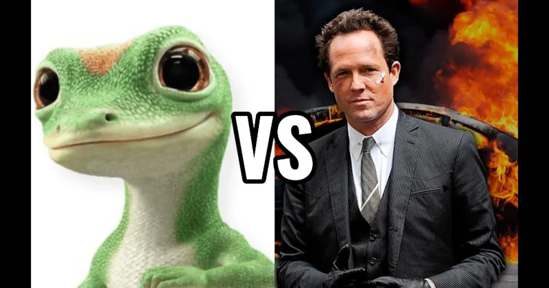 Geico Gecko vs. Mayhem (Allstate)