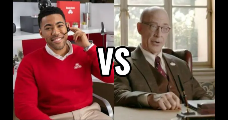 Jake from State Farm vs. Professor Burke (Farmers Insurance)