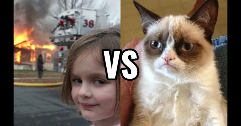 Disaster Girl vs. Grumpy Cat