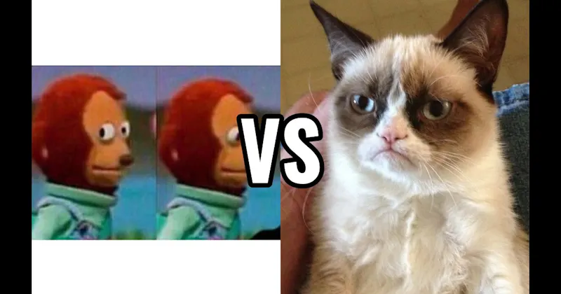 Grumpy Cat vs. Monkey Puppet