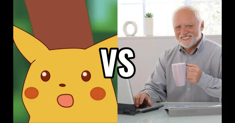 Hide the Pain Harold vs. Surprised Pikachu