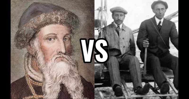 Johannes Gutenberg vs. Wright Brothers