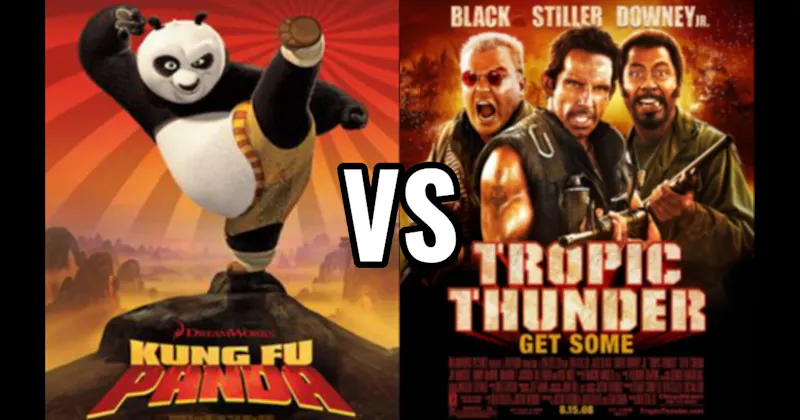 Kung Fu Panda vs. Tropic Thunder