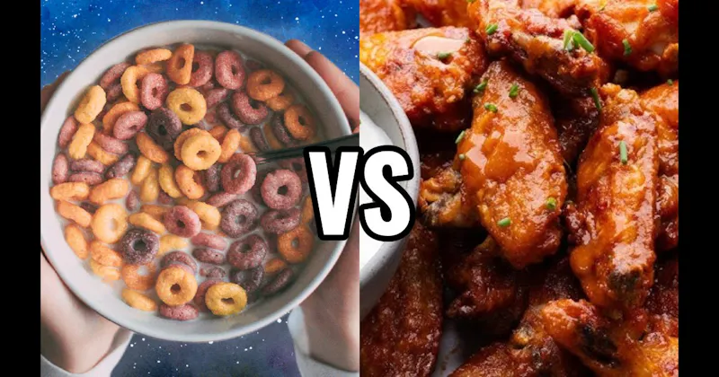 Cereal vs. Chicken Wings