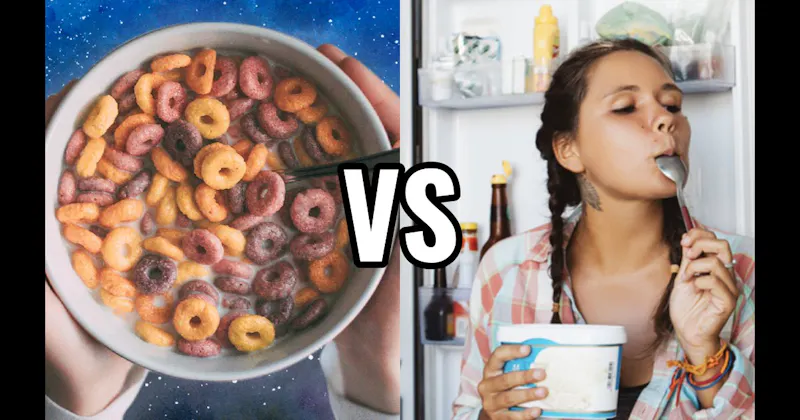 Cereal vs. Ice Cream (the pint)