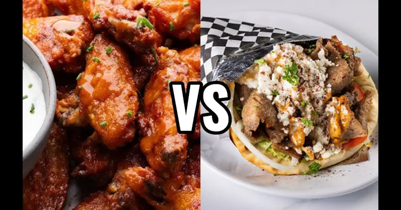 Chicken Wings vs. Gyro