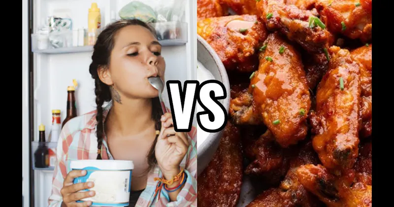 Chicken Wings vs. Ice Cream (the pint)