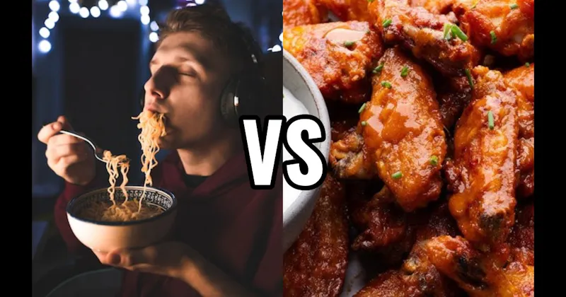 Chicken Wings vs. Instant Ramen