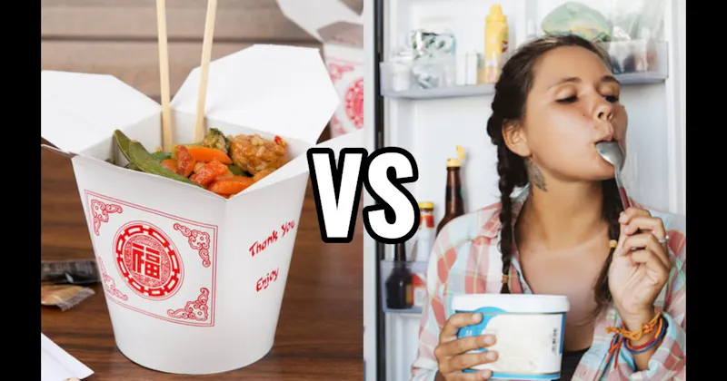 Chinese Food vs. Ice Cream (the pint)