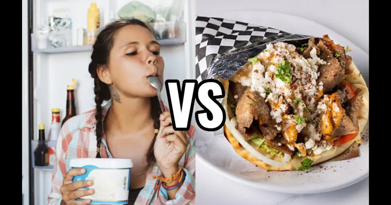 Gyro vs. Ice Cream (the pint)