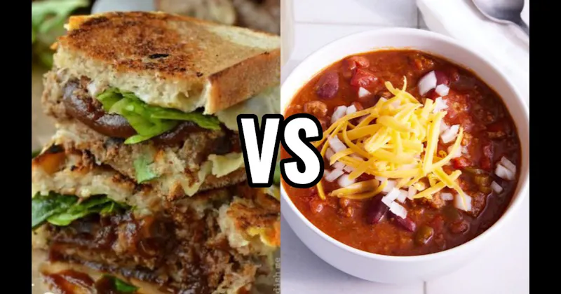 Chili vs. Meatloaf Sandwich