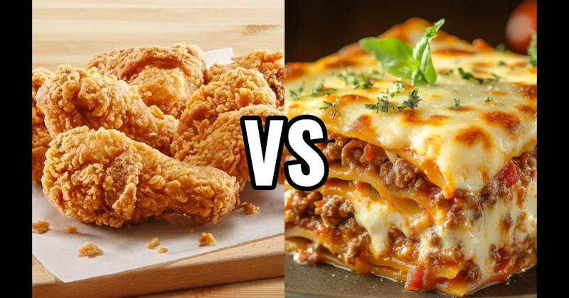 Fried Chicken vs. Lasagna