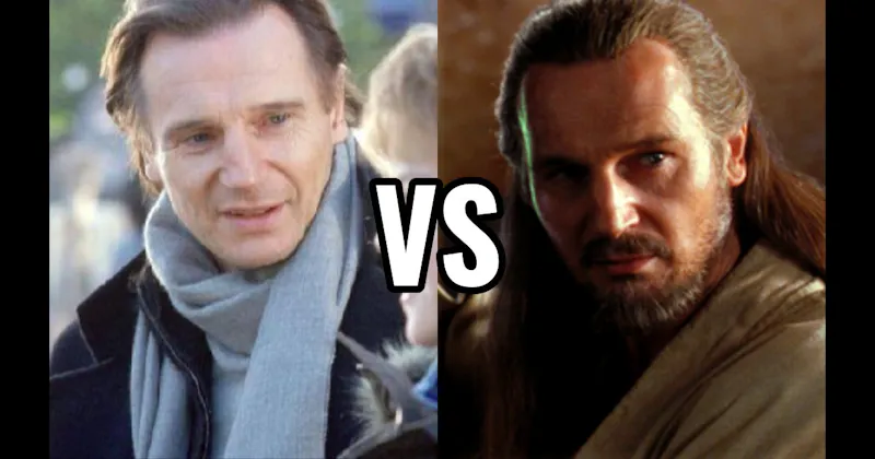 Daniel in Love Actually vs. Qui-Gon Jinn in Star Wars: Episode I – The Phantom Menace