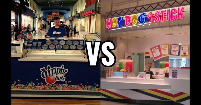 Dippin’ Dots vs. Hot Dog on a Stick