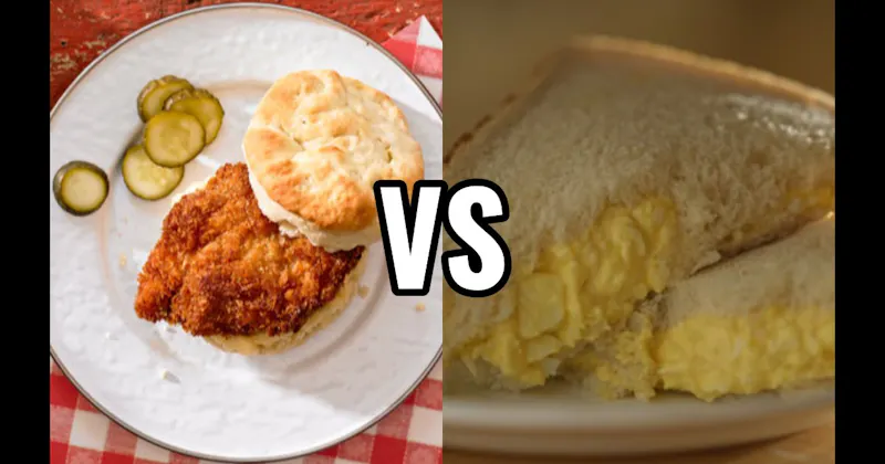 Chicken Biscuit vs. Egg Salad Sandwich