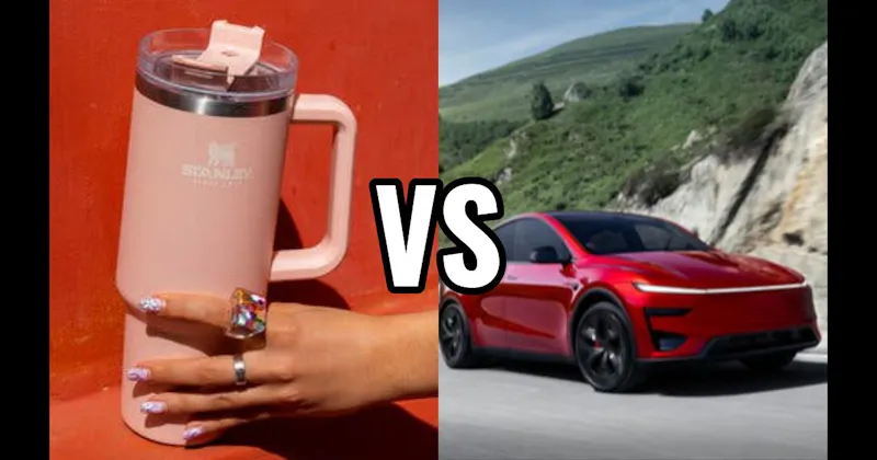 STANLEY TUMBLER vs. TESLA MODEL Y