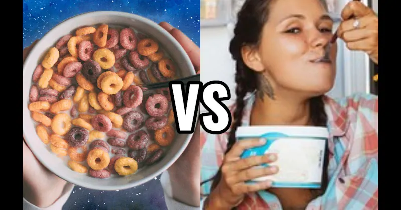Cereal vs. Ice Cream Straight From the Carton