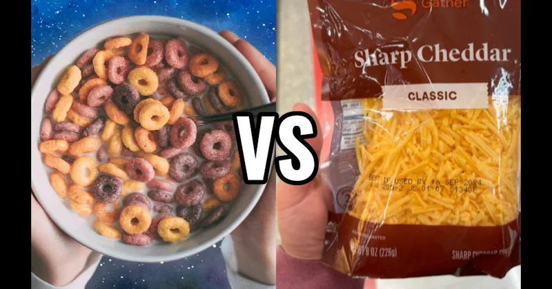 Cereal vs. Shredded Cheese Straight From the Bag