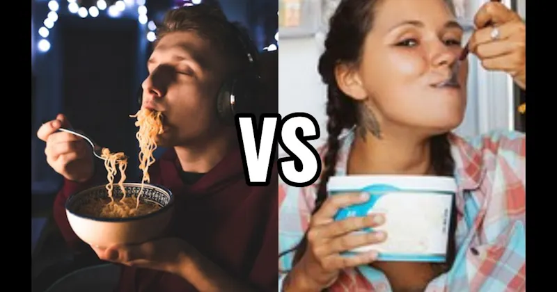 Ice Cream Straight From the Carton vs. Instant Ramen
