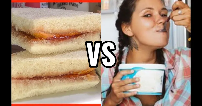 Ice Cream Straight From the Carton vs. PB&J Sandwich
