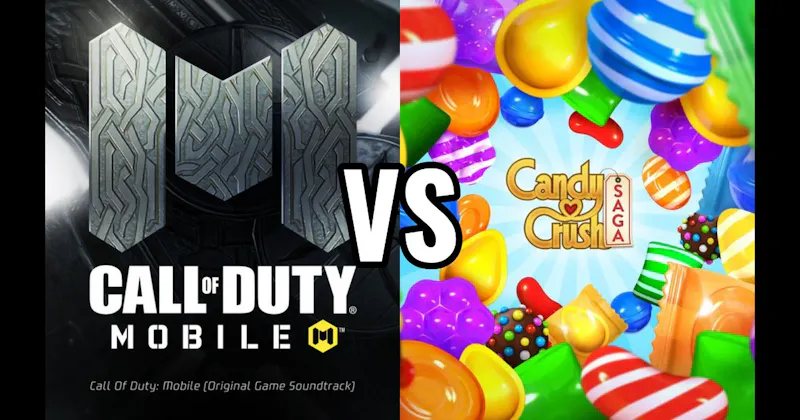 Call of Duty Mobile vs. Candy Crush