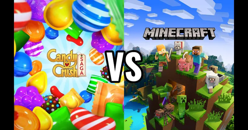 Candy Crush vs. Minecraft Pocket Edition