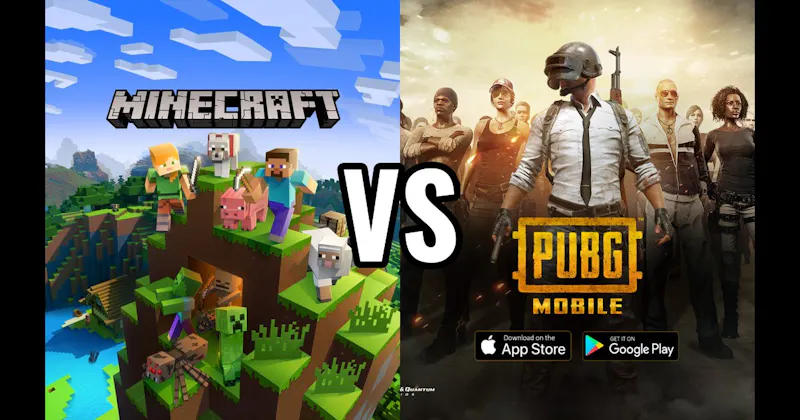 Minecraft Pocket Edition vs. PUBG Mobile