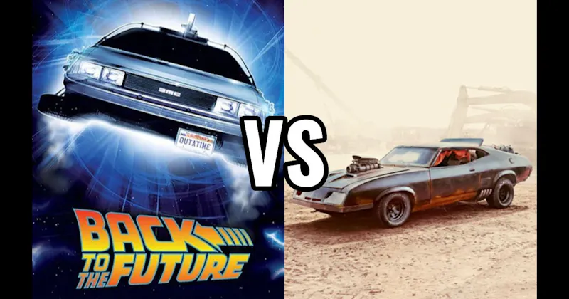 DeLorean Time Machine (Back to the Future) vs. Mad Max Interceptor