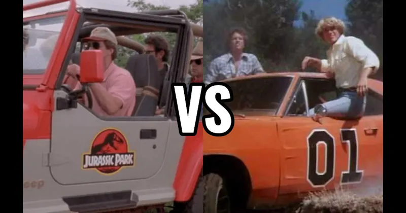 General Lee vs. Jurassic Park Jeep