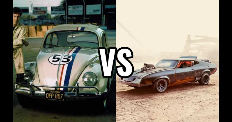 Herbie (The Love Bug) vs. Mad Max Interceptor