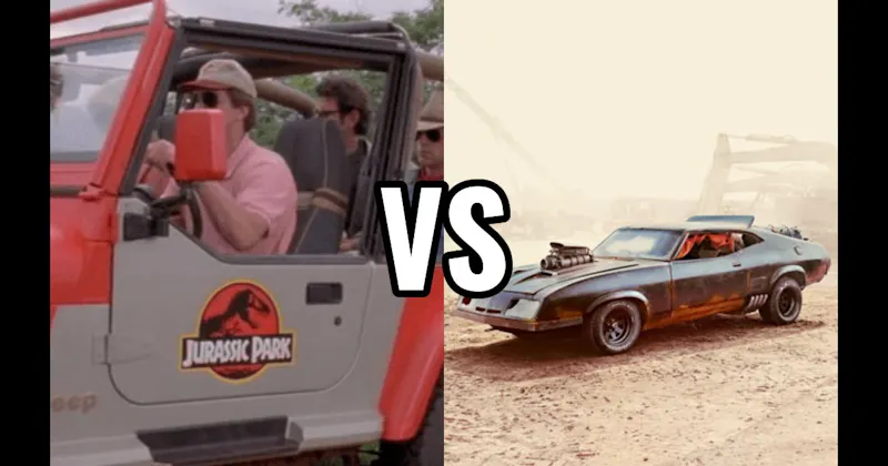 Jurassic Park Jeep vs. Mad Max Interceptor