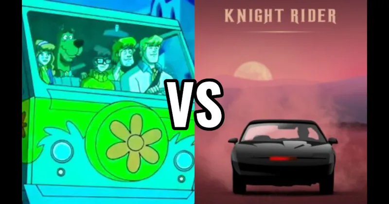 K.I.T.T. (Knight Rider) vs. Mystery Machine (Scooby-Doo)