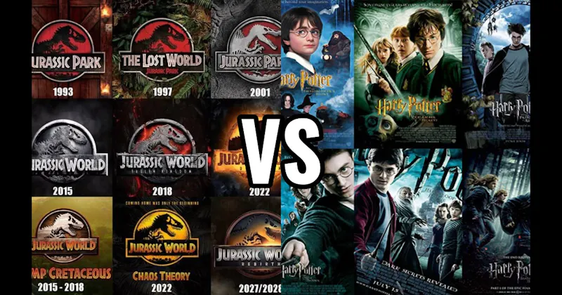 Harry Potter Movies vs. Jurassic Park Movies