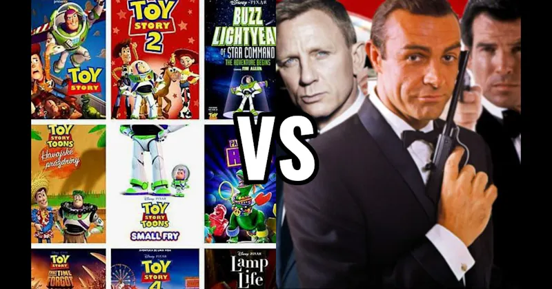 James Bond Movies vs. Toy Story  Movies
