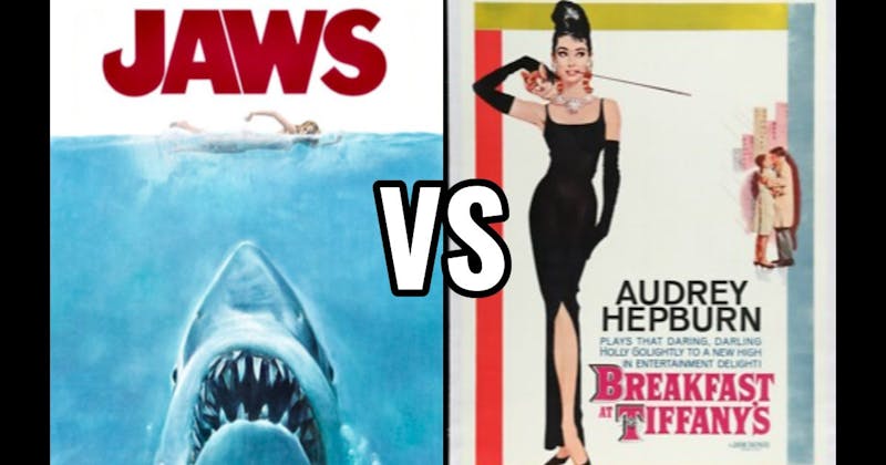 Breakfast at Tiffany’s (1961) vs. Jaws (1977)