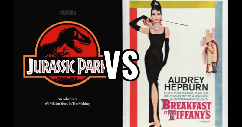 Breakfast at Tiffany’s (1961) vs. Jurassic Park (1993)