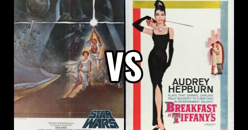 Breakfast at Tiffany’s (1961) vs. Star Wars (1977)