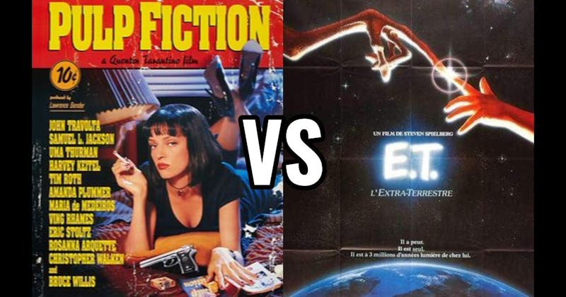 E.T. the Extra-Terrestrial (1982) vs. Pulp Fiction (1994)
