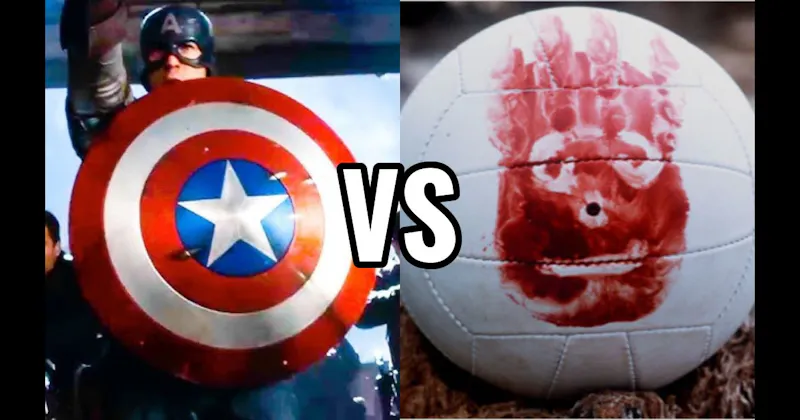 Captain America's Shield vs. Wilson Volleyball (Cast Away)