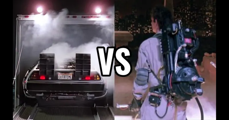 DeLorean Time Machine (Back to the Future) vs. Ghostbusters Proton Pack