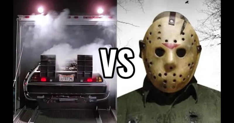 DeLorean Time Machine (Back to the Future) vs. Hockey Mask (Friday the 13th)