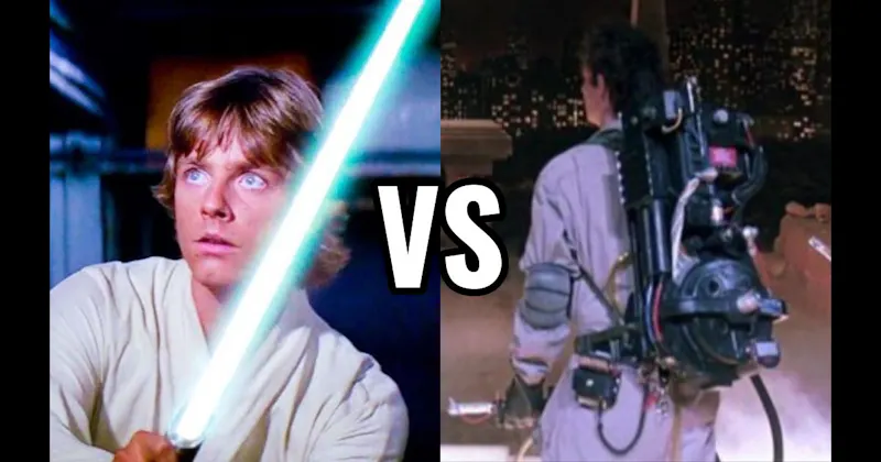 Ghostbusters Proton Pack vs. Lightsaber (Star Wars)