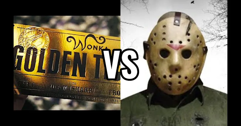 Golden Ticket (Willy Wonka) vs. Hockey Mask (Friday the 13th)