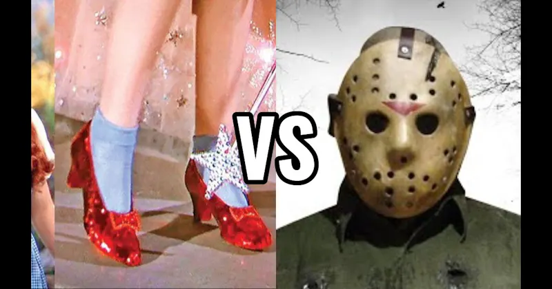Hockey Mask (Friday the 13th) vs. Ruby Slippers (The Wizard of Oz)